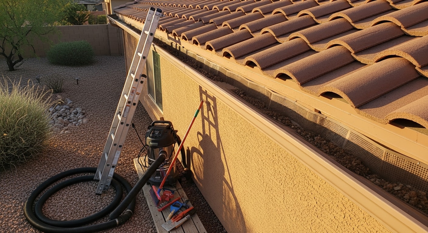 Gutter cleaning and maintenance service in Phoenix Arizona