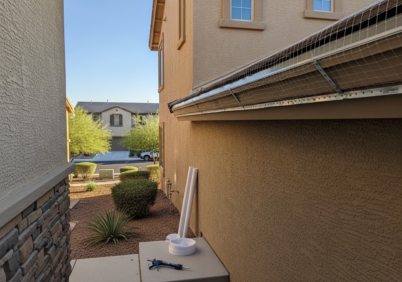 Pigeon-proofing installed on residential building ledges and soffits in San Tan Valley